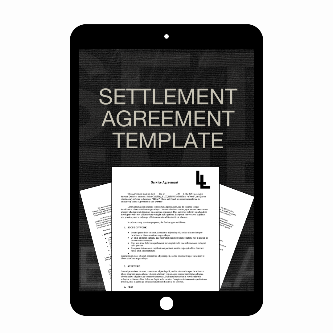Settlement Agreement Template